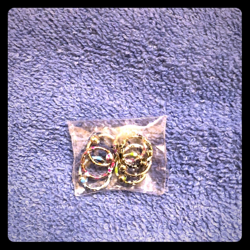 Multi color nose ring hoops